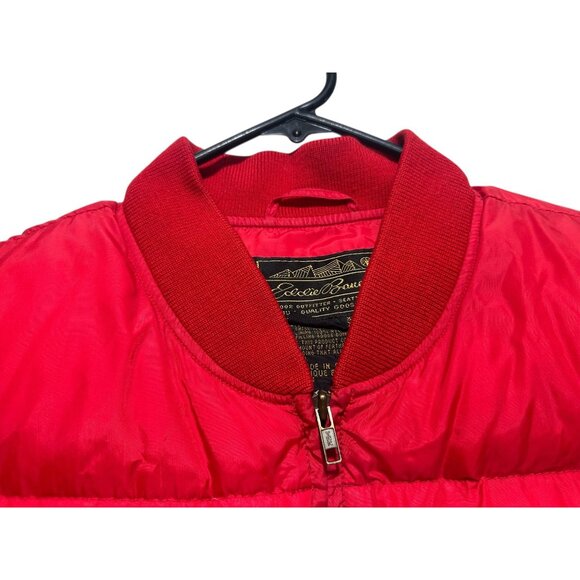 Vintage Eddie Bauer Down Puffer Vest Men XL Red Quilted Outdoor Gorpcore Hiking - Picture 15 of 16
